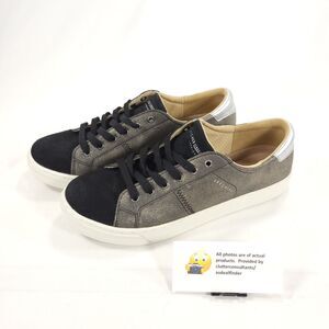 Skechers Street Athletic Lace Up Walking Shoe Womens Size 8 73616 Black Pewter